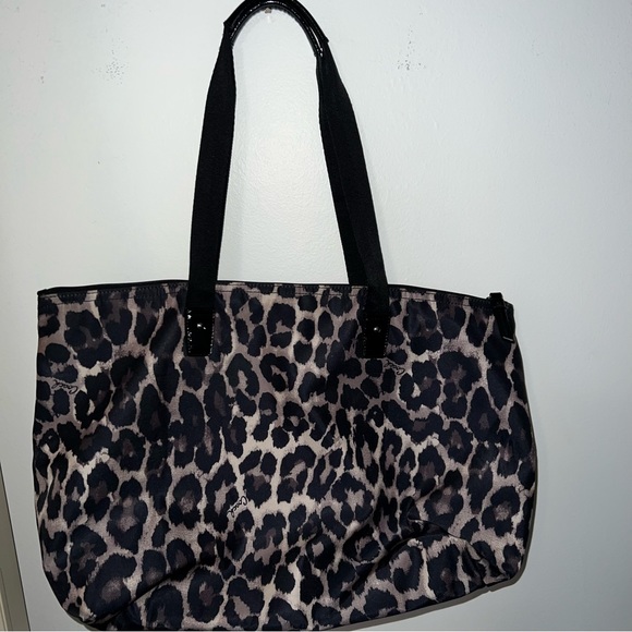 Coach Leopard Print nylon tote bag Excellent condition. - Picture 3 of 4